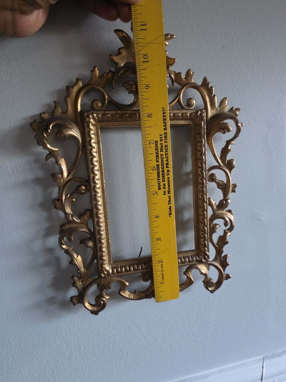 Antique Rococo Style Brass Picture Frame - , - Picture 5 of 10
